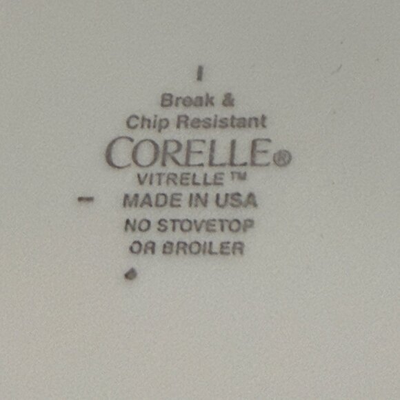 4 Corelle Vitrelle Classic Cafe White Bread Plates With Blue Stripes 6.75" Lot B - Picture 4 of 4